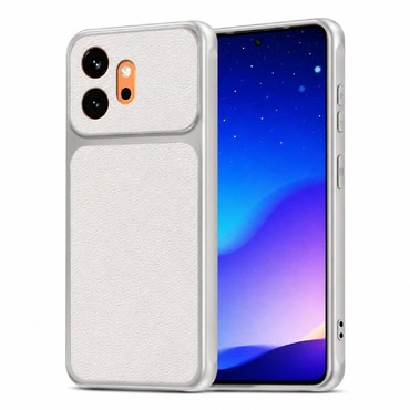 TPU gel ovitek s teksturo umetnega usnja za Honor 600 - bel