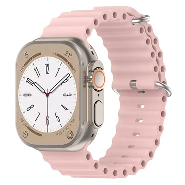 Silikonski pas za pametno uro Techsuit "W038" za Apple Watch (42mm / 44mm / 45mm / 46mm / 49mm) - roza