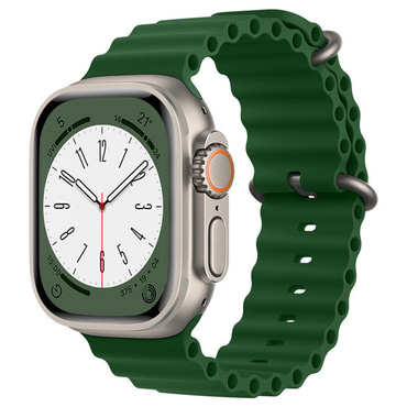 Silikonski pas za pametno uro Techsuit "W038" za Apple Watch (38mm / 40 mm / 41 mm / 42mm) - temno zelen