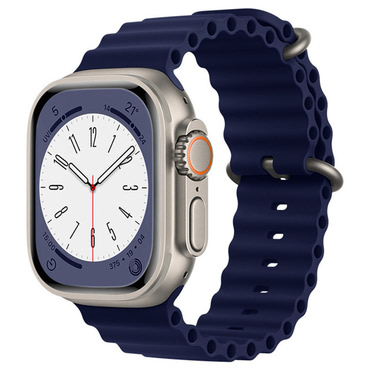 Silikonski pas za pametno uro Techsuit "W038" za Apple Watch (38mm / 40 mm / 41 mm / 42mm) - temno moder