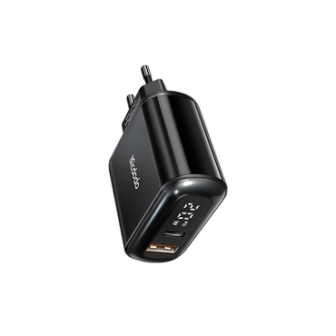 Stenski 20W polnilec Mcdodo "Chocolate Series CH-7170" USB-C/A, digitalni prikazovalnik, PD + QC - black
