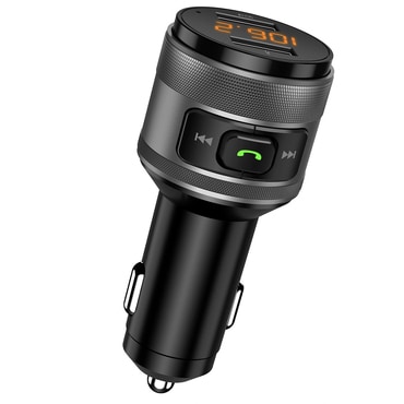 FM oddajnik in avtopolnilec Techsuit "VoltTune" Dual-USB, QC3.0 - black