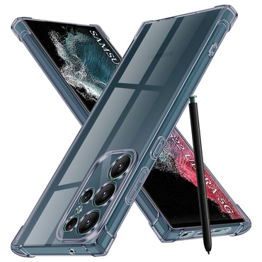 TPU gel ovitek Techsuit "Shockproof" za Samsung Galaxy S22 Ultra - smoke black
