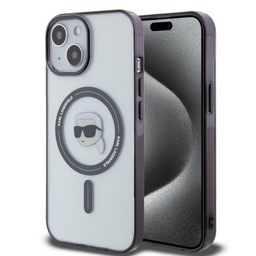 Ovitek Karl Lagerfeld "IML MagSafe" za iPhone 15 - transparent