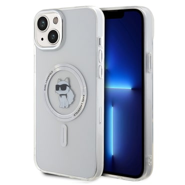 Ovitek Karl Lagerfeld "IML MagSafe" za iPhone 15 Plus - transparent choupette