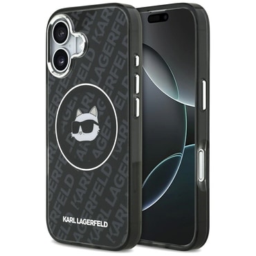 Ovitek Karl Lagerfeld "IML MagSafe" za iPhone 17 - black choupette`s head