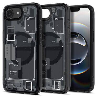 Ovitek Spigen "Ultra Hybrid Mag" za iPhone 16e / 17e - zero one black