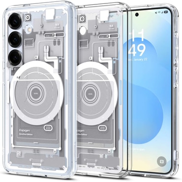 Ovitek Spigen "Ultra Hybrid Mag" za Samsung Galaxy S25 - zero one white