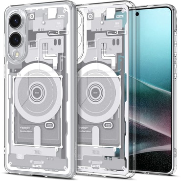 Ovitek Spigen "Ultra Hybrid Mag" za Samsung Galaxy S25 Edge - zero one white