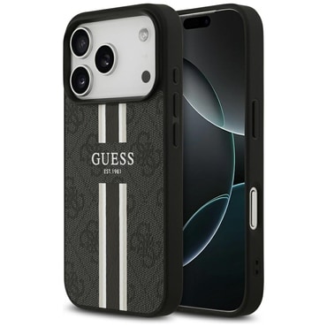 Ovitek Guess "Hardcase 4G Printed Stripes MagSafe" za iPhone 17 Pro - black