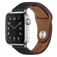 Usnjen pas Techsuit "W033" za Apple Watch (42mm / 44mm / 45mm / 46mm / 49mm) - črn