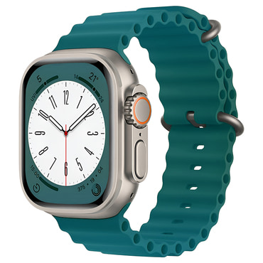 Silikonski pas za pametno uro Techsuit "W038" za Apple Watch (42mm / 44mm / 45mm / 46mm / 49mm) - turkizen