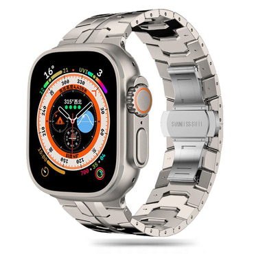Jekleni pas Techsuit "W063" za Apple Watch (42mm / 44mm / 45mm / 46mm / 49mm) - titan