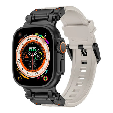 Silikonski pas Techsuit "W064" za Apple Watch (42mm / 44mm / 45mm / 46mm / 49mm) - siv