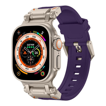 Silikonski pas Techsuit "W064" za Apple Watch (42mm / 44mm / 45mm / 46mm / 49mm) - vijoličen
