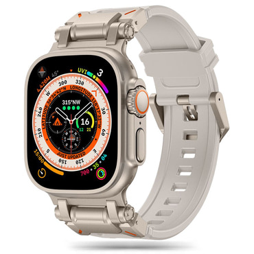 Silikonski pas Techsuit "W064" za Apple Watch (42mm / 44mm / 45mm / 46mm / 49mm) - bež