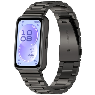 Kovinski pas Techsuit "W010" za Huawei Band 11 / Band 11 Pro - črn