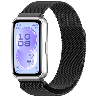 Kovinski pas Techsuit "W009" za Huawei Band 11 / Band 11 Pro - črn