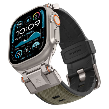 Najlonski pas Spigen "DuraPro Armor" za Apple Watch (42 / 44 / 45 / 46 / 49mm) - military green