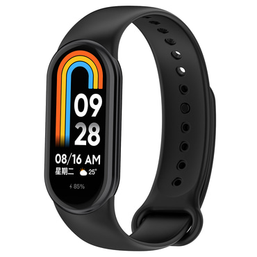 Silikonski pas Techsuit "W014" za Xiaomi Mi Band 8 / 8 NFC / 9 / 9 NFC / Smart Band 10 - črn