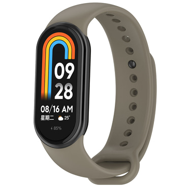 Silikonski pas Techsuit "W014" za Xiaomi Mi Band 8 / 8 NFC / 9 / 9 NFC / Smart Band 10 - temno siv