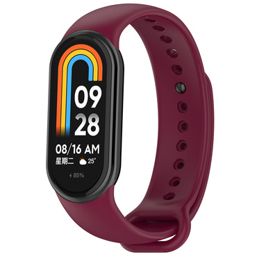 Silikonski pas Techsuit "W014" za Xiaomi Mi Band 8 / 8 NFC / 9 / 9 NFC / Smart Band 10 - vinsko rdeč