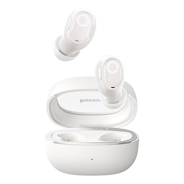 Bluetooth slušalke Baseus "WM02+" Bluetooth 5.3 z pametnim prikazovalnikom - creamy white