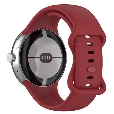 Silikonski pas Techsuit "W031" za Google Pixel Watch 3 45mm -  rdeč