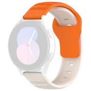 Univerzalen silikonski pas Techsuit "W050" 20mm za pametne ure - oranžen / bež