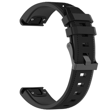 Univerzalen silikonski pas Techsuit QuickFit "W058" 22mm za pametne ure - črn
