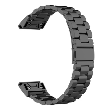Univerzalen jekleni pas Techsuit QuickFit "W010" 26mm za pametne ure - črn
