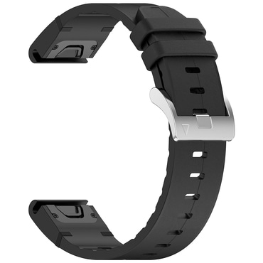 Univerzalen silikonski pas Techsuit QuickFit "W071" 26mm za pametne ure - črn