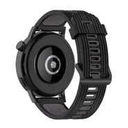 Univerzalen silikonski pas Techsuit "W002" 20mm za pametne ure - črn