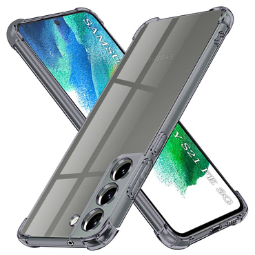 TPU gel ovitek Techsuit "Shockproof" za Samsung Galaxy S21 FE 5G - smoke black