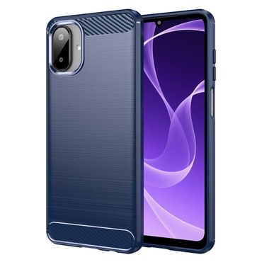 TPU gel ovitek "Brushed Carbon" za Samsung Galaxy A07 - moder