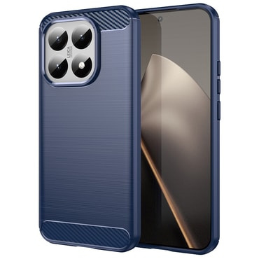 TPU gel ovitek "Brushed Carbon" za Xiaomi 15T - moder
