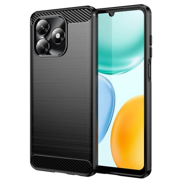 TPU gel ovitek "Brushed Carbon" za Honor X5c Plus - črn