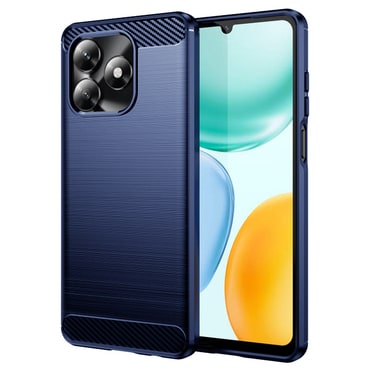 TPU gel ovitek "Brushed Carbon" za Honor X5c Plus - moder