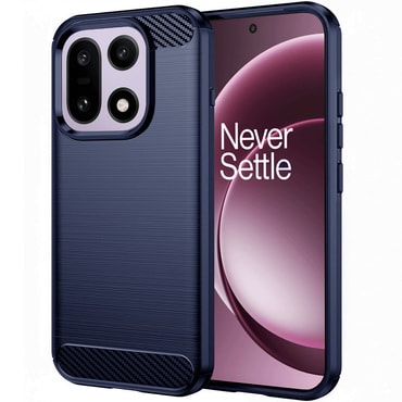 TPU gel ovitek "Brushed Carbon" za OnePlus 15 - moder