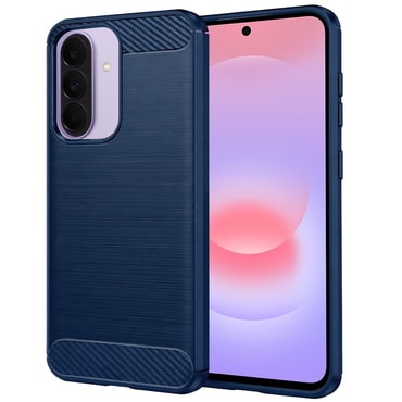 TPU gel ovitek "Brushed Carbon" za Samsung Galaxy A36 / A56 / A37 - moder