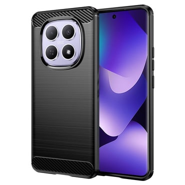 TPU gel ovitek "Brushed Carbon" za Xiaomi Redmi Note 15 4G / Redmi Note 15 5G / Poco M8 - črn