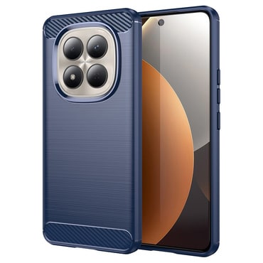 TPU gel ovitek "Brushed Carbon" za Xiaomi Redmi Note 15 Pro 5G - moder
