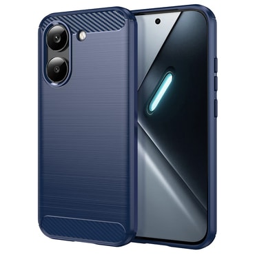 TPU gel ovitek "Brushed Carbon" za Xiaomi Poco X8 Pro - moder