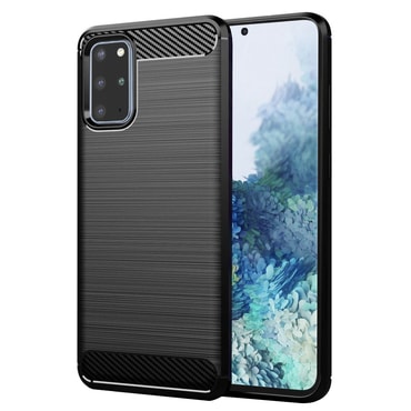TPU gel ovitek "Brushed Carbon" za Samsung Galaxy S20 Plus - črn