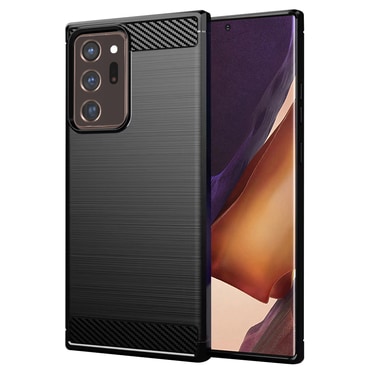 TPU gel ovitek "Brushed Carbon" za Samsung Galaxy Note 20 Ultra - črn
