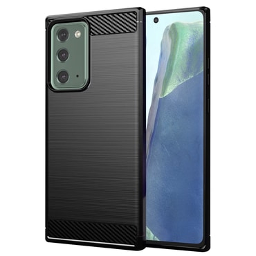 TPU gel ovitek "Brushed Carbon" za Samsung Galaxy Note 20 - črn