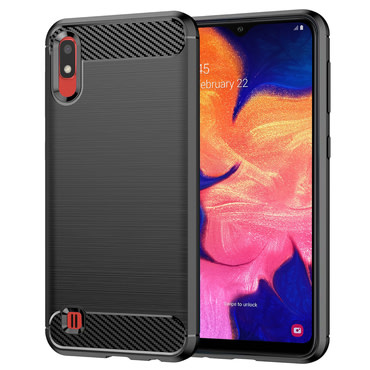 TPU gel ovitek "Brushed Carbon" za Samsung Galaxy A10 / M10 - črn