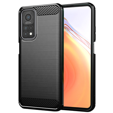 TPU gel ovitek "Brushed Carbon" za Xiaomi Mi 10T Pro / 10T - črn