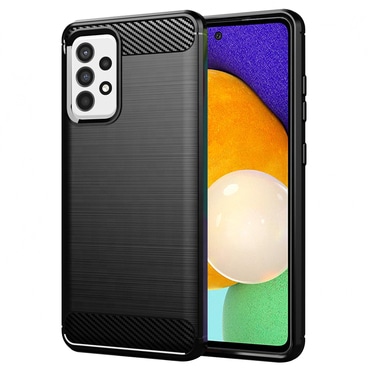 TPU gel ovitek "Brushed Carbon" za Samsung Galaxy A52 5G / A52 4G / A52s 5G - črn
