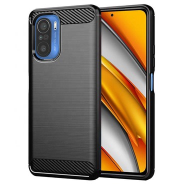 TPU gel ovitek "Brushed Carbon" za Xiaomi Poco F3 / Mi 11i - črn